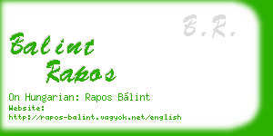 balint rapos business card